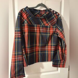 J. Crew plaid blouse